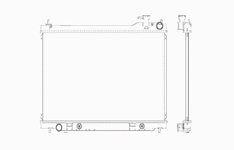 Replacement radiator 03-08 infiniti fx35 automatic transmission 3.5 v6 21460cm80