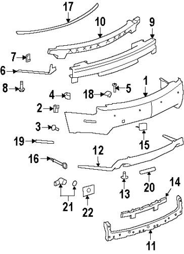 Cadillac 15264303 genuine oem factory original cover extn