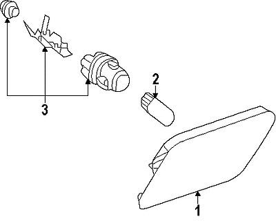 Mercedes-benz 2128200021 genuine oem factory original side marker lamp