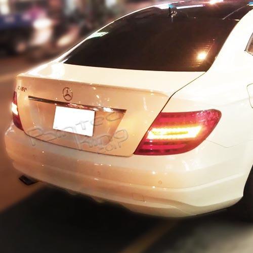 2011-2013 mercedes benz c c204 coupe a style trunk spoiler abs painted 650