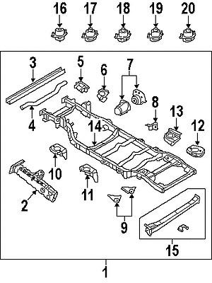 Jeep 68026080ab genuine oem factory original front c'member