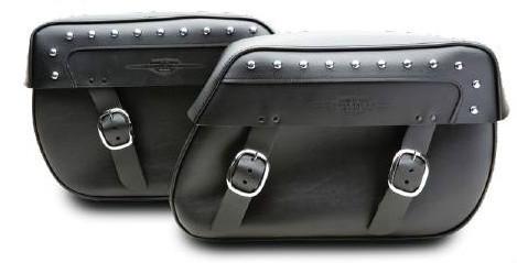 Suzuki boulevard c50 c50t studded synthetic leather saddlebags 05-12