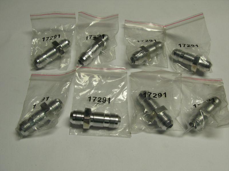 10 pack -10 an straight bulkhead 37ºflare polished fuel oil air fitting