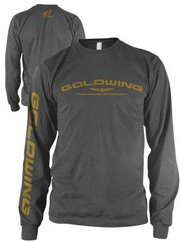 Honda goldwing long sleeve t-shirt charcoal xxl/xx-large