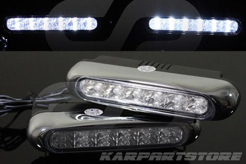 7000k slim super white led cree smd daytime running/driving fog grille lights