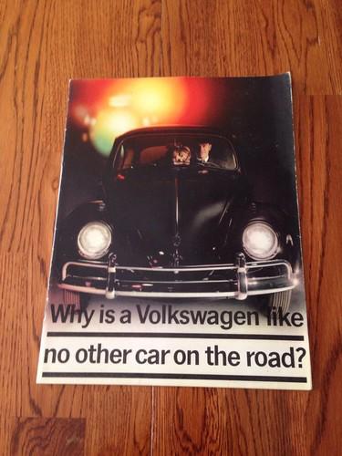 Vintage volkswagen vw beetle original dealer brochure book printed in germany