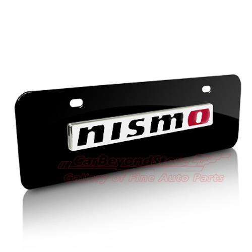 Nissan nismo half-size black metal license plate, lifetime warranty + free gift