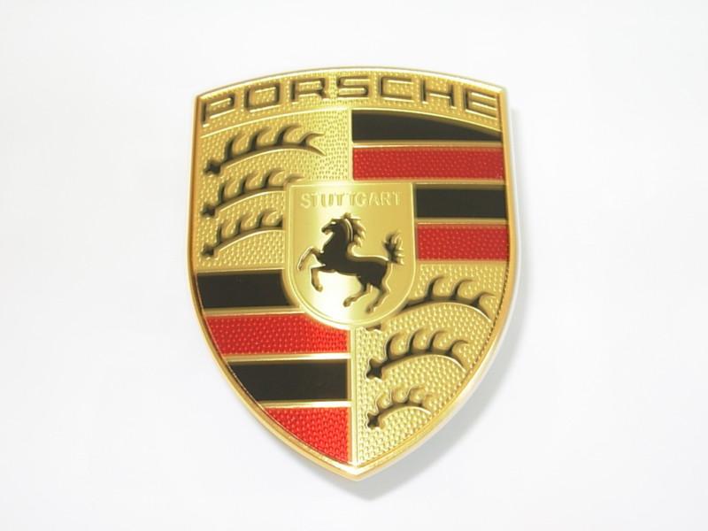 Porsche emblem hood crest new cayenne, s, gts, & turbo 08-10 / 95555960001