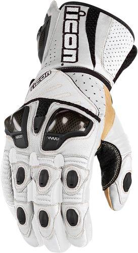 *fast shipping* 2013 icon overlord long glove (white) motorcycle gloves