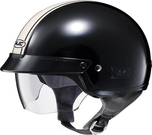 New hjc is-2 schade half-helmet adult helmet, mc-52/black /white, small/sm