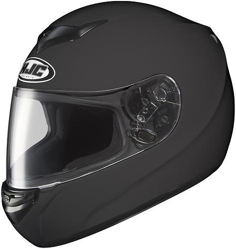 New hjc cs-r2 solid full-face adult helmet, matte black/flat, large/lg