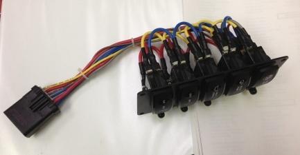 Custom boat marine rocker switch panel - choose switches - 5 switches & plug