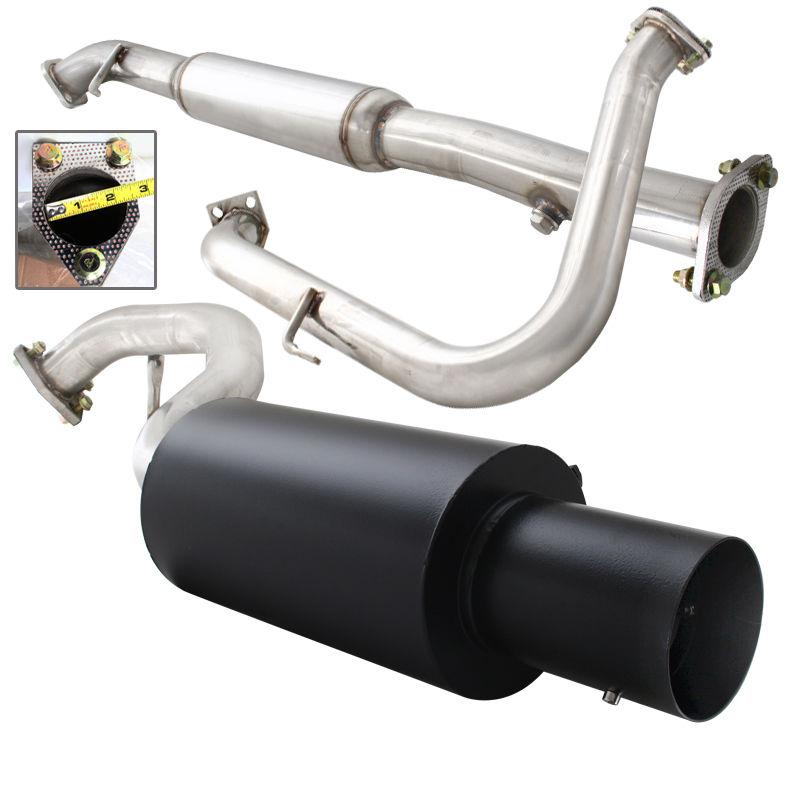 1995-1999 mitsubishi eclipse gs/rs catback exhaust system black 96 97 98