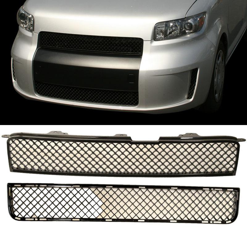 08 09 10 scion xb vrd front upper and lower mesh black grill combo (scion)