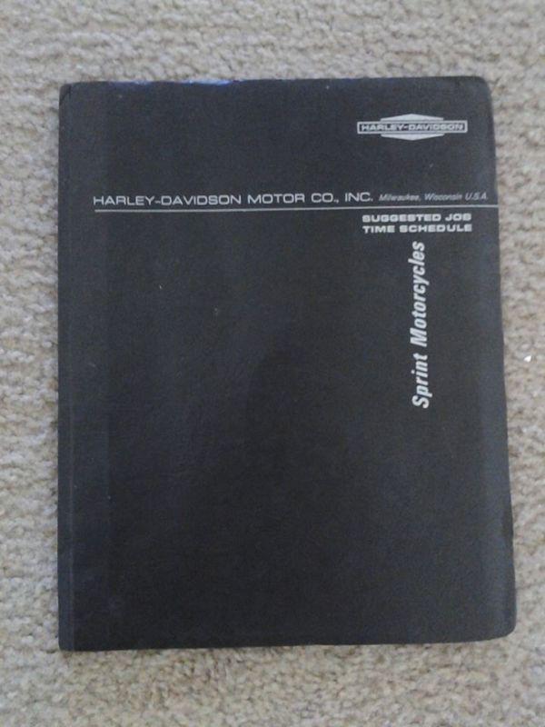 Original 1968 harley davidson aermacchi sprint dealers job time schedule