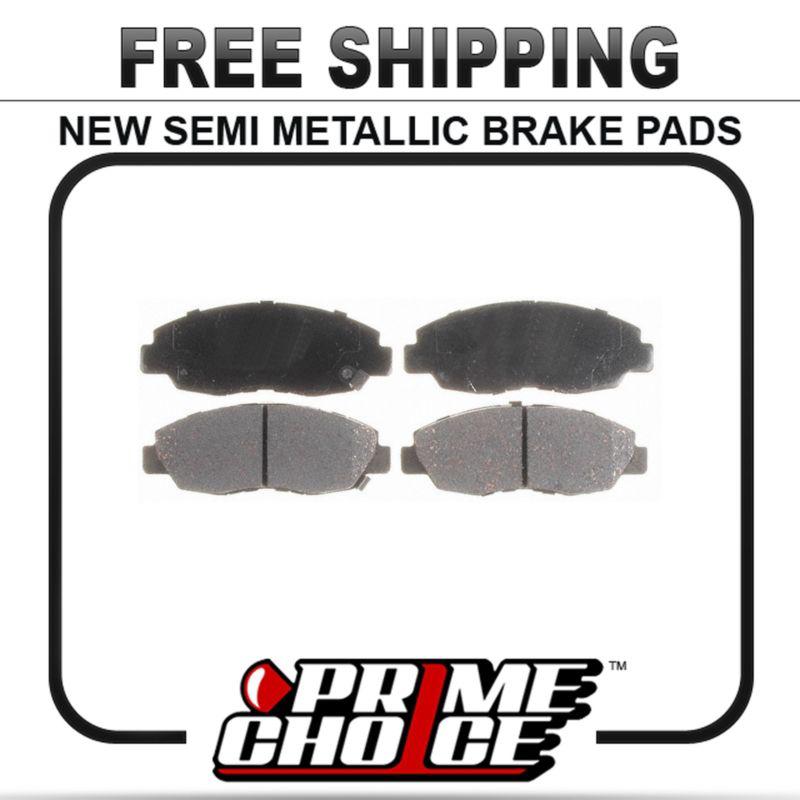 New premium complete set of front metallic disc brake pads with shims