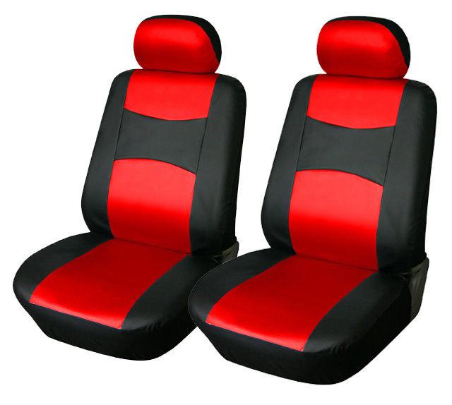 Front car seat covers compatible with daewoo 159 red