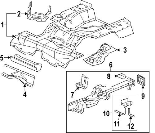 Chevrolet 22735306 genuine oem factory original rail extn