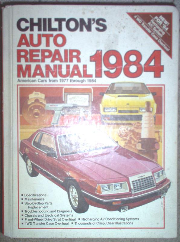 1984 chilton's service shop auto repair manual chilton's 1977-1984 american cars