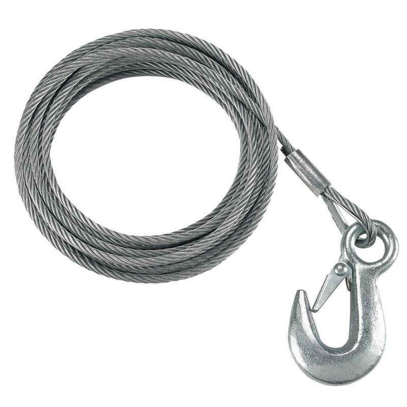 Fulton wc325 0100 3/16" x 25' galvanized winch cable - 4200 lbs. breaking streng