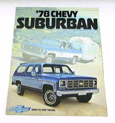 1978 78 chevrolet chevy suburban truck brochure k20 c10