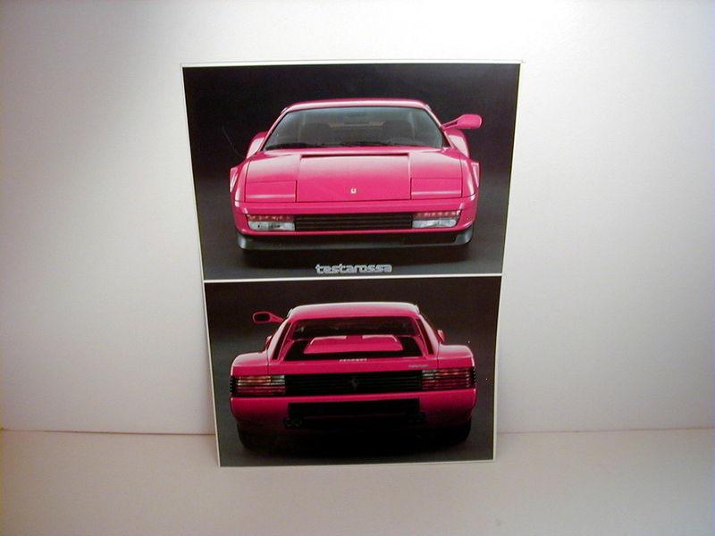 Ferrari testarossa mint brochure poster