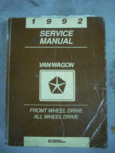 1992 dodge ram front & all wheel drive mini van wagon shop service repair manual