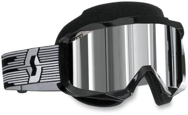 Scott usa hustle snowcross goggles black/silver chrome lens