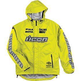 Hi visibility yellow 3xl icon pdx waterproof hi-viz rain jacket