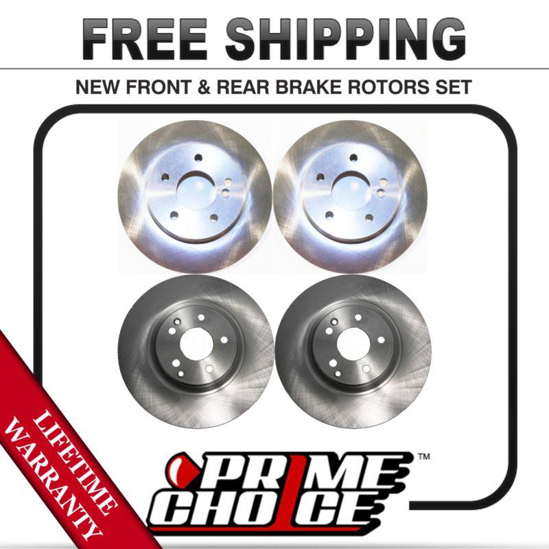 Set (4) new front and rear brake disc rotors with lifetime warranty