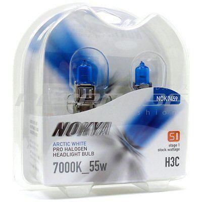 Nokya h3c arctic white pro halogen headlight foglight bulbs 7000k 55w new!