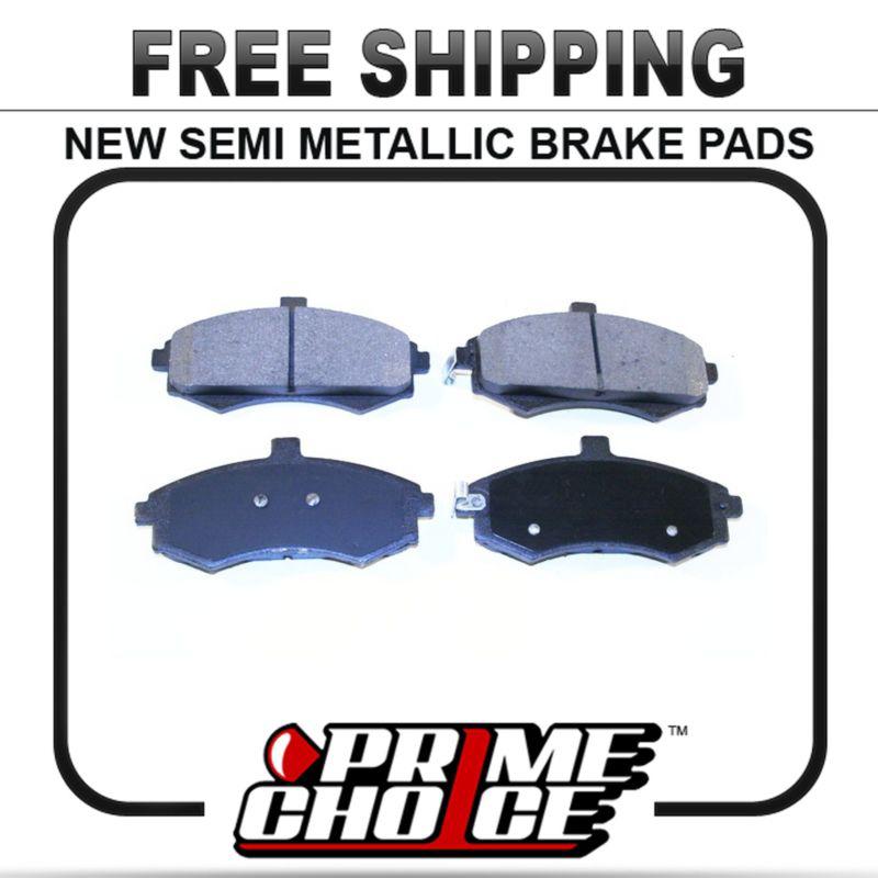 New premium complete set of front metallic disc brake pads with shims