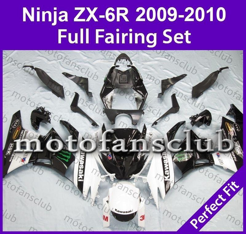 Fit kawasaki 09 10 zx 6r zx6r ninja 2009 2010 fairing bodywork plastics #01 c