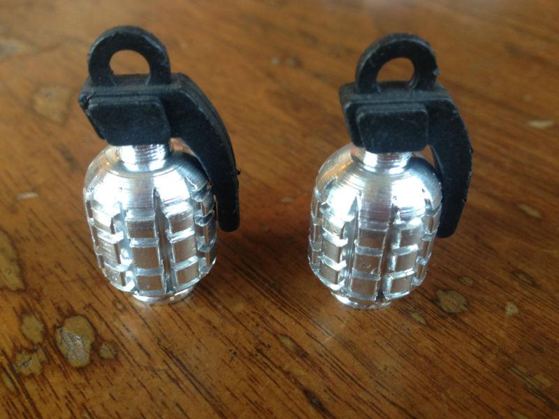 Grenade valve stem caps for motorcycles / scooters / moped