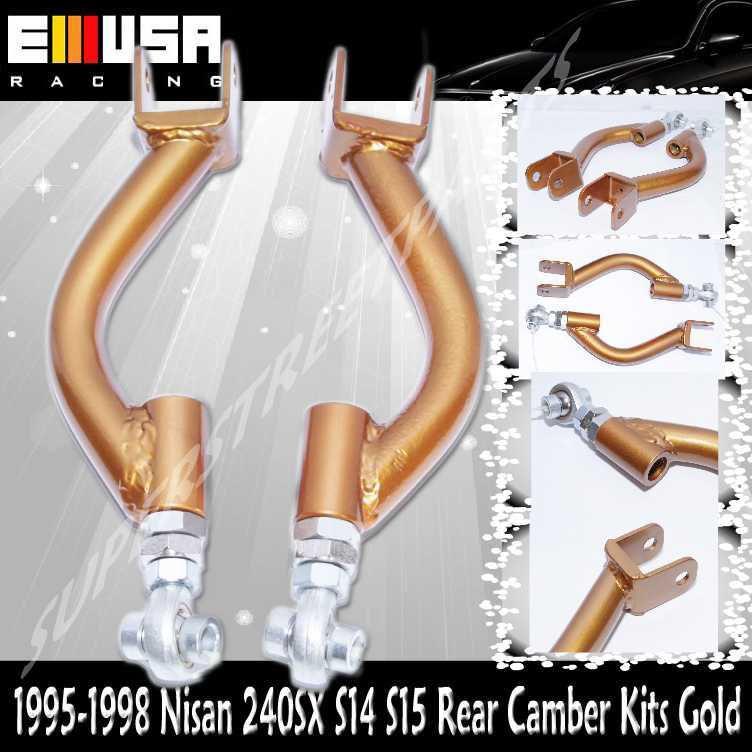 Nissan 240sx 1995 1996 1997 1998 s14 s15 r33/r34 rear camber kits gold