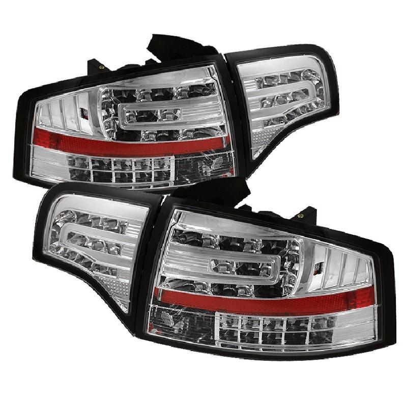 Tln autoparts audi a4 4dr 2006-2008 led tail lights - chrome- new! ***!***