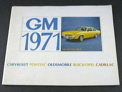 1971 71 gm brochure firebird impala chevelle cutlass gs