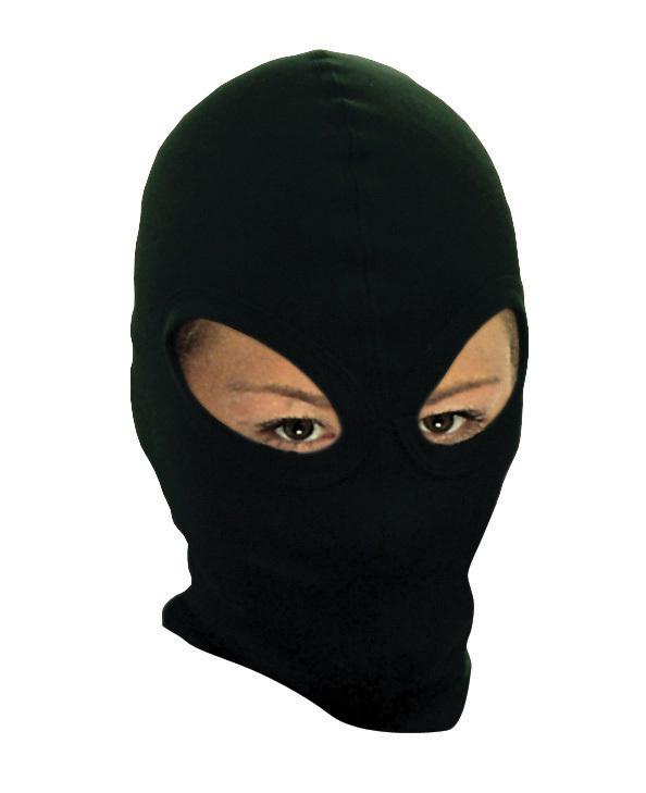 Thermal cotton double eye black balaclava, under helmet protection