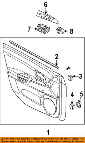 Mazda oem bn8f66350a door window switch panel/door component