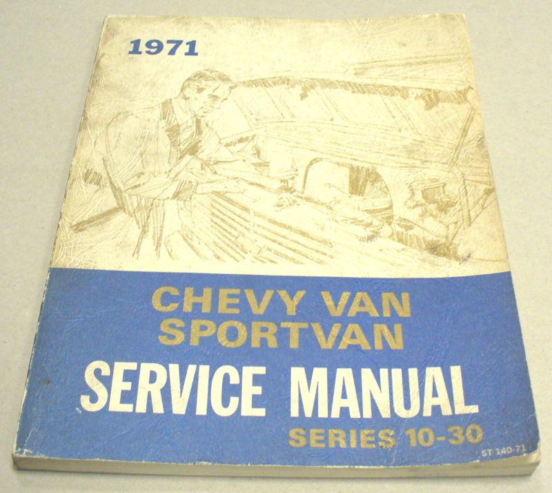 Chevrolet van sportvan factory service manual 1971 oem