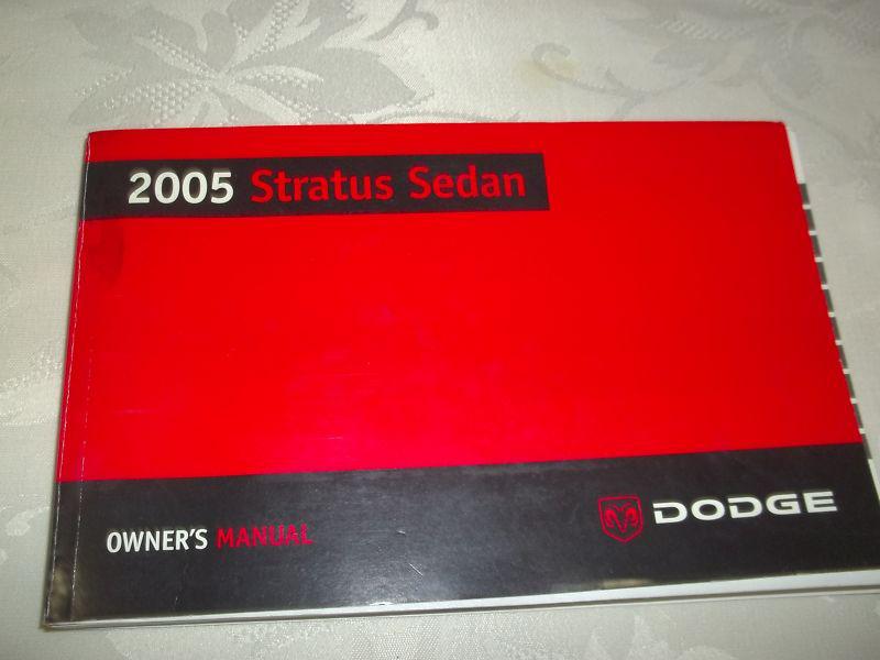2005 dodge stratus sedan owner's manual. free s/h / oem