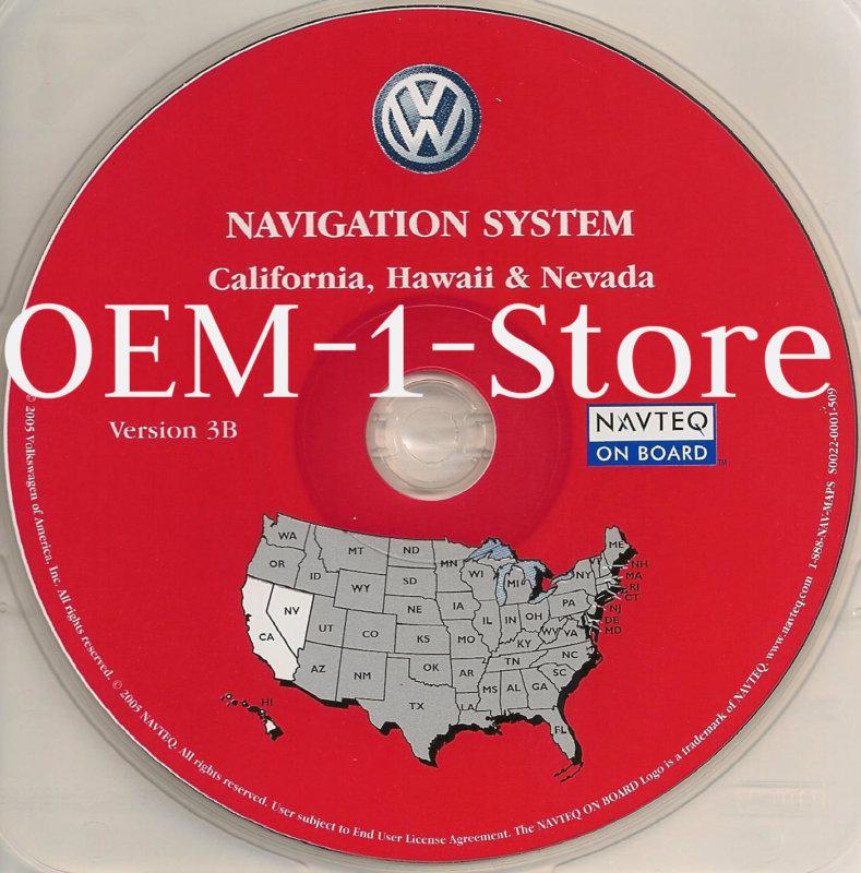 2004 vw volkswagen touareg navigation map disc cd 1 ca california hawaii nevada