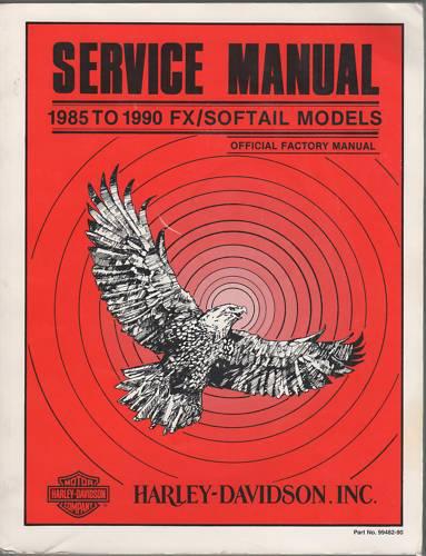 1985-1990 harley davidson  fx/softail  models service  