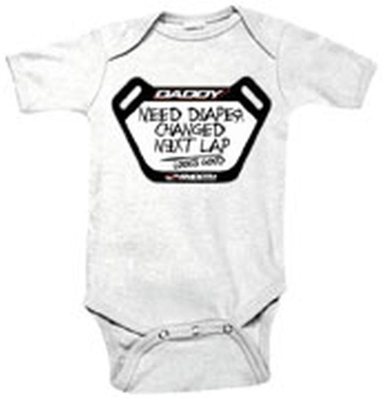 Smooth industries dad's pit board baby cotton onesie/romper,white,6-12 months