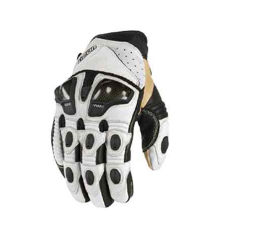 Icon overlord glove leather white black short large l