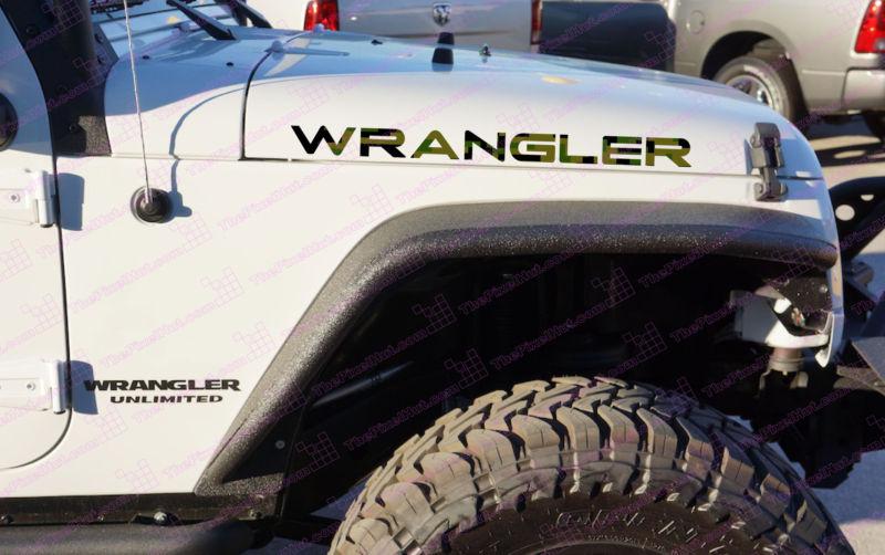 Jeep wrangler digital camo hood large decal kit vinyl stickers jk tj yj
