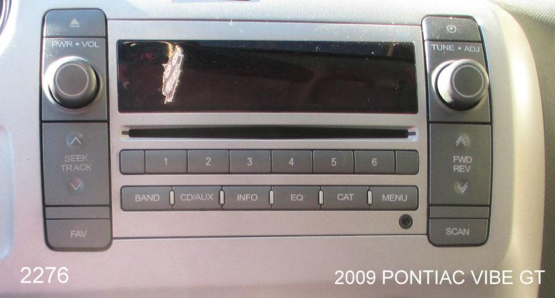 09 2009 pontiac vibe stereo radio am fm player radio mp3 #2276