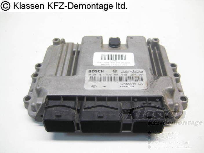 Engine control unit renault trafic ii kasten 1.9 dci 80 0281011530