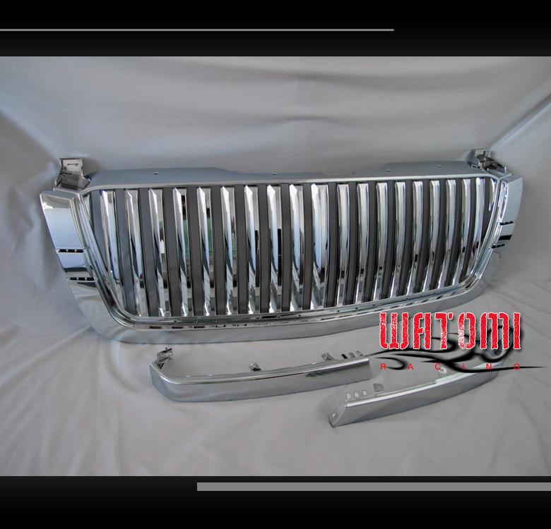 03 04 05 06 chevy silverado avalanche 2dr 4dr jdm front upper chrome grille abs