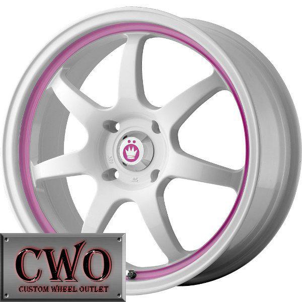 15 white konig forward wheels rims 4x100 4 lug civic mini g5  cobalt xb integra